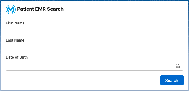 EMR Patient Search Form